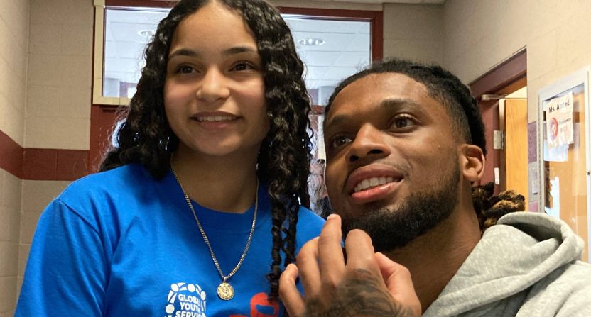 Bills safety Damar Hamlin was back at the Cincinnati hospital where he was treated, visiting the people who helped saved his life.