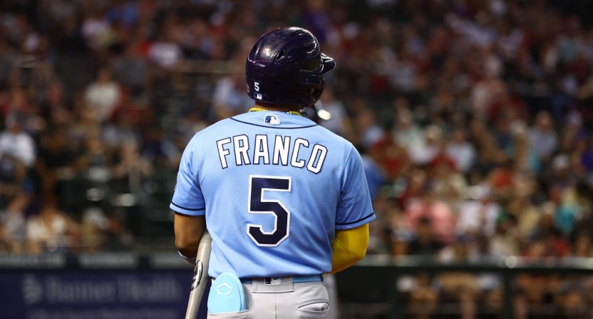 According to Héctor Gómez, someone "very close to the investigations" around Rays star Wander Franco thinks Franco's career is likely over. Photo Credit: Mark J. Rebilas-USA TODAY Sports